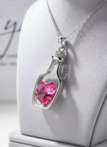 Pink Elixir Heart Necklace