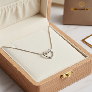 Silver Heartline Korean Pendant