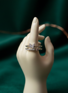 Korean Butterfly Sparkle Ring