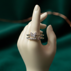 Korean Butterfly Sparkle Ring
