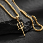 Trident of Power–Gold Pendant