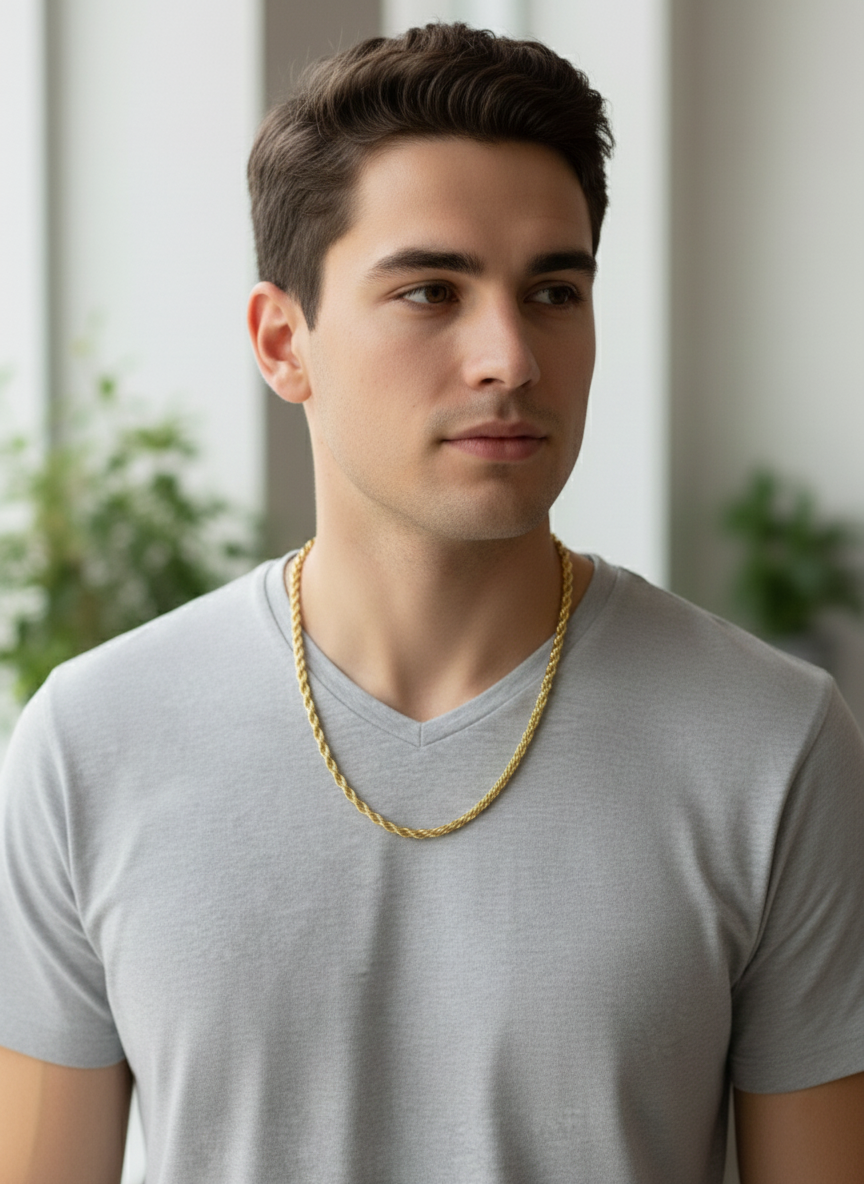 Luxe Rope Chain – Gold Finish