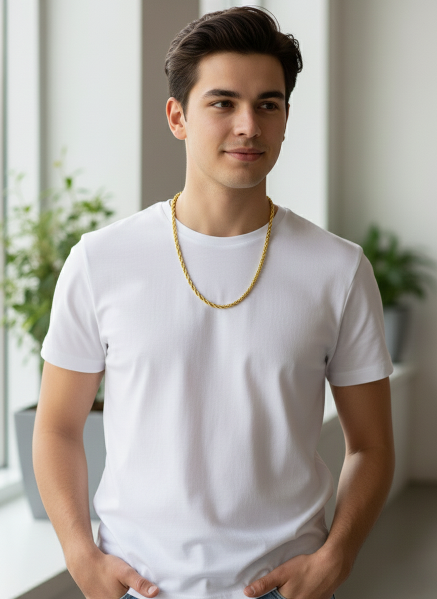 Luxe Rope Chain – Gold Finish