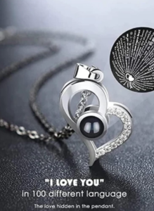 Infinity Love Projection Necklace (100 Languages)