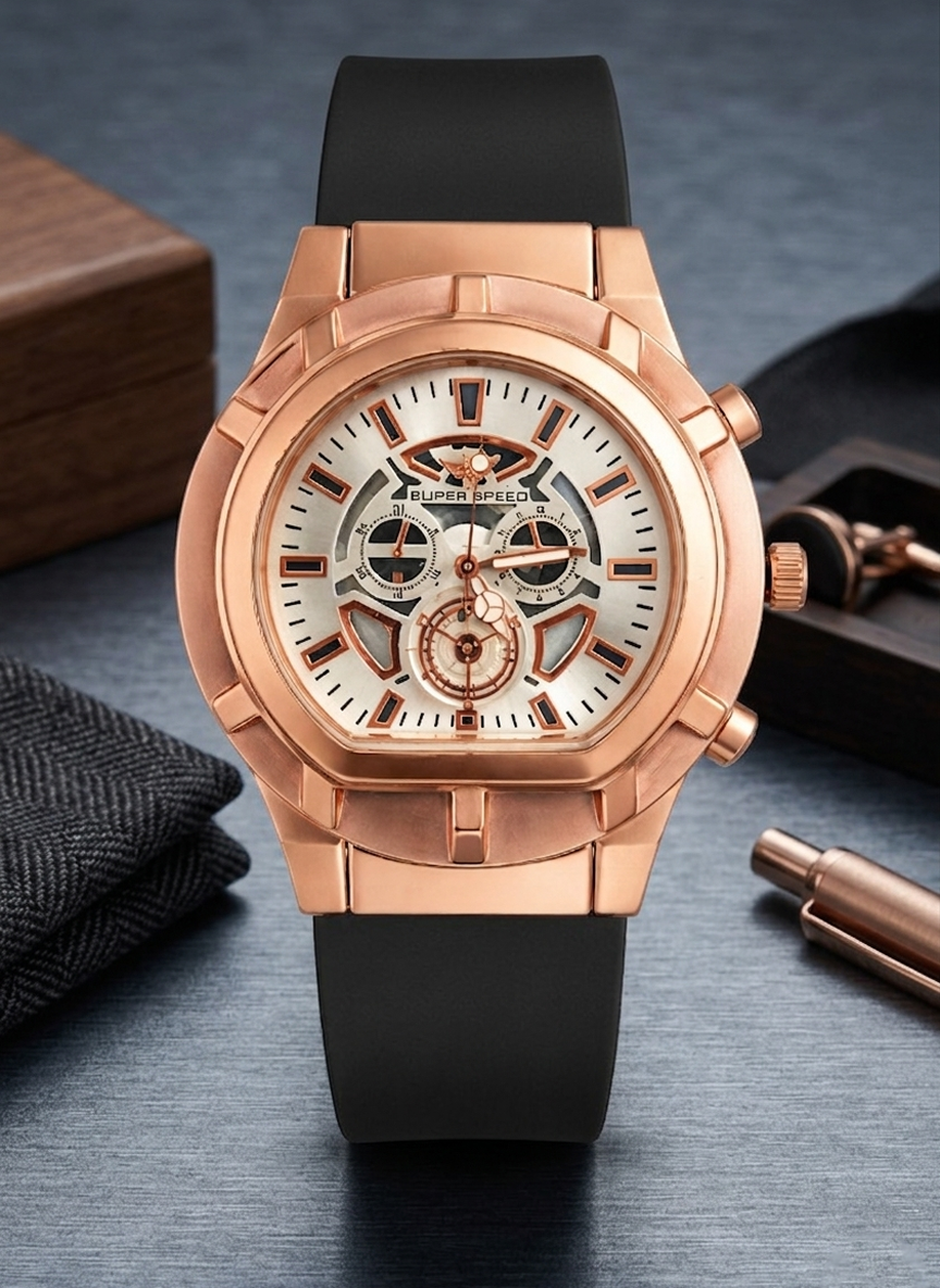 Golden Chrono Watch
